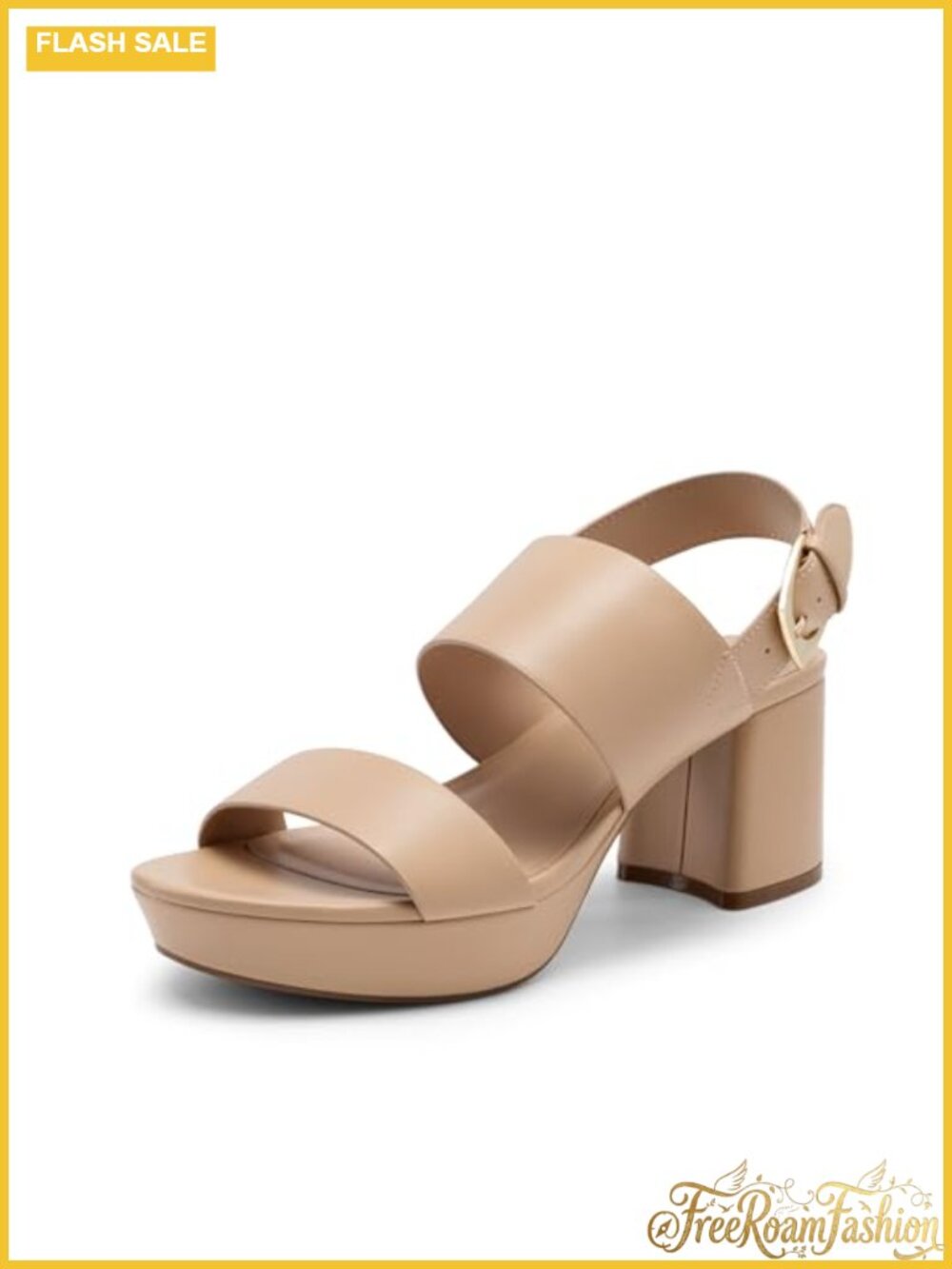 DREAM PAIRS Women's Comfort Chunky Wedge Heel Sandals